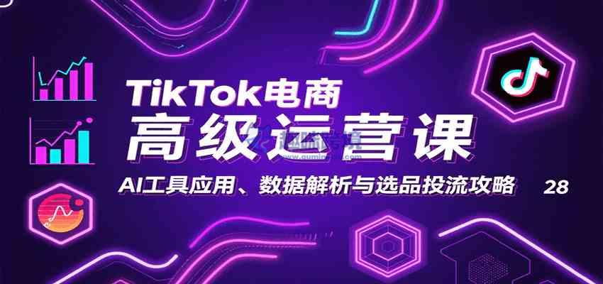TikTok电商高级运营课:AI工具应用、数据解析与选品投流攻略